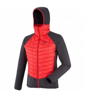 MILLET HYBRID NEEDLES HOODIE ROUGE/TARMAC (M)