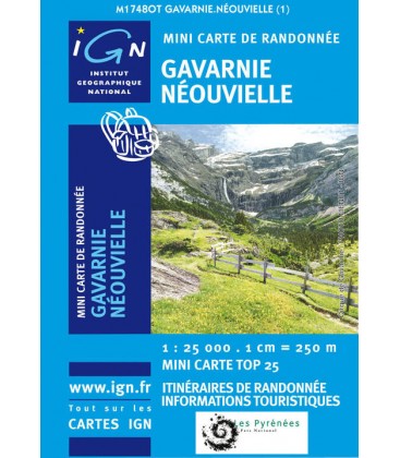 Carte IGN-Mini Carte Top 25-Gavarnie-Neouvielle